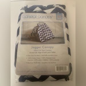 Infant Car Seat Canopy Blue/White Jagger